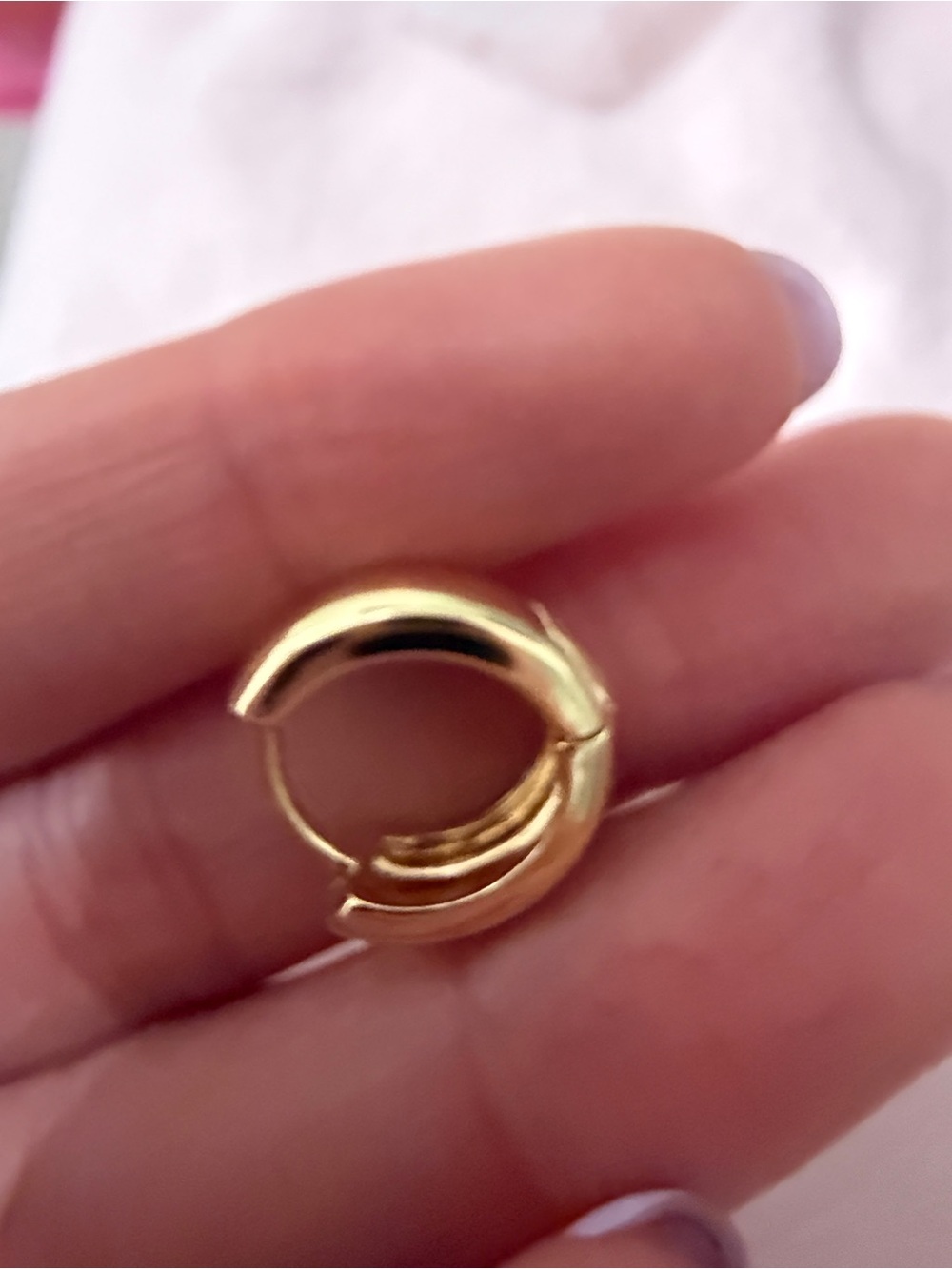 Gold Tone Women's Huggie Hoop Earring - Classic Hoop